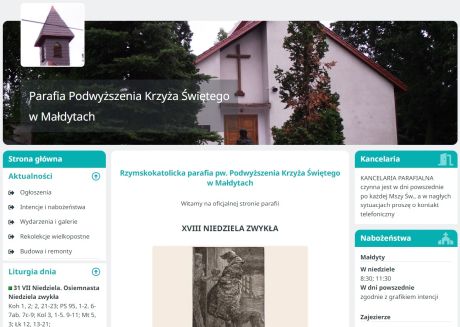 tworzenie stron parafialnych - małdyty